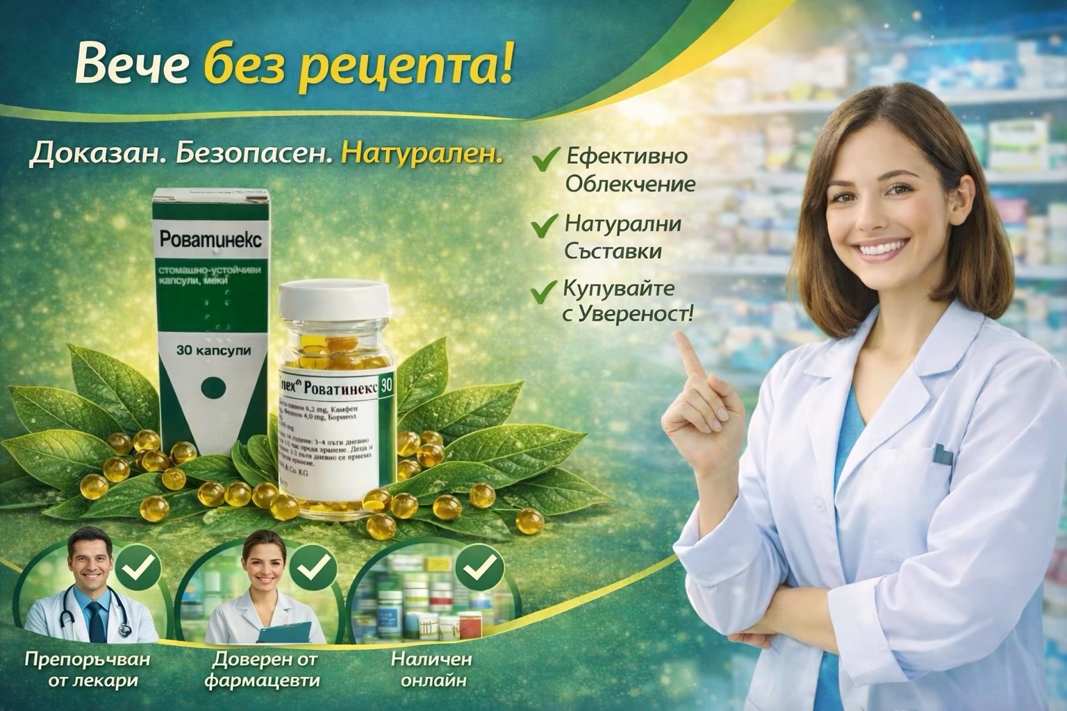 Роватинекс вече без рецепта!